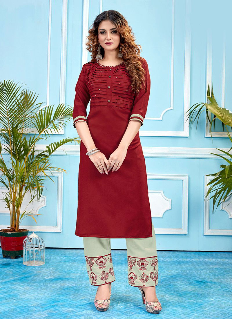 LIVAS Vol 2 Latest Fancy Ethnic Wear Heavy Rubi Slub Cotton Designer Kurtis With Bottom Collection